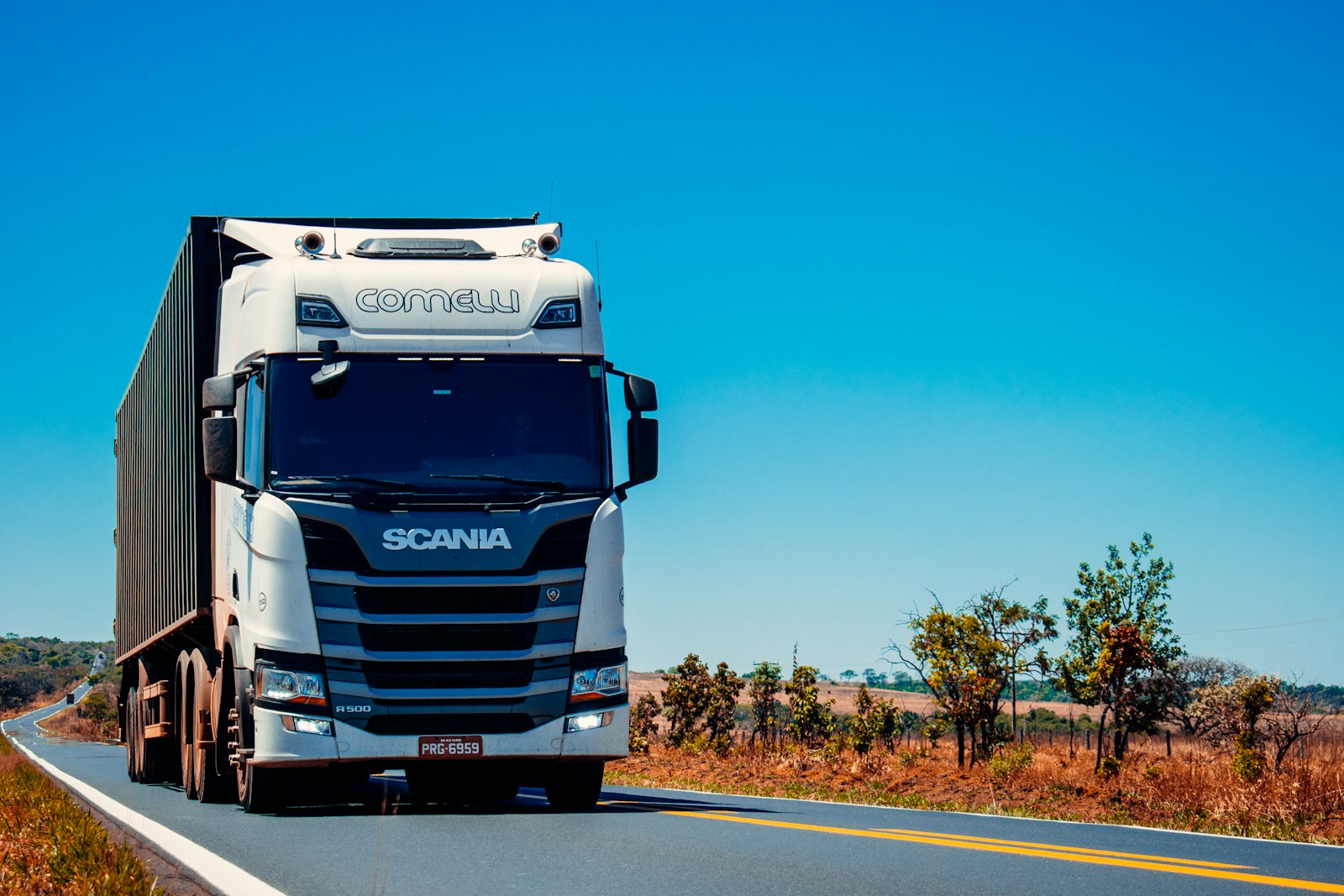 Articulated lorry on a motorway
